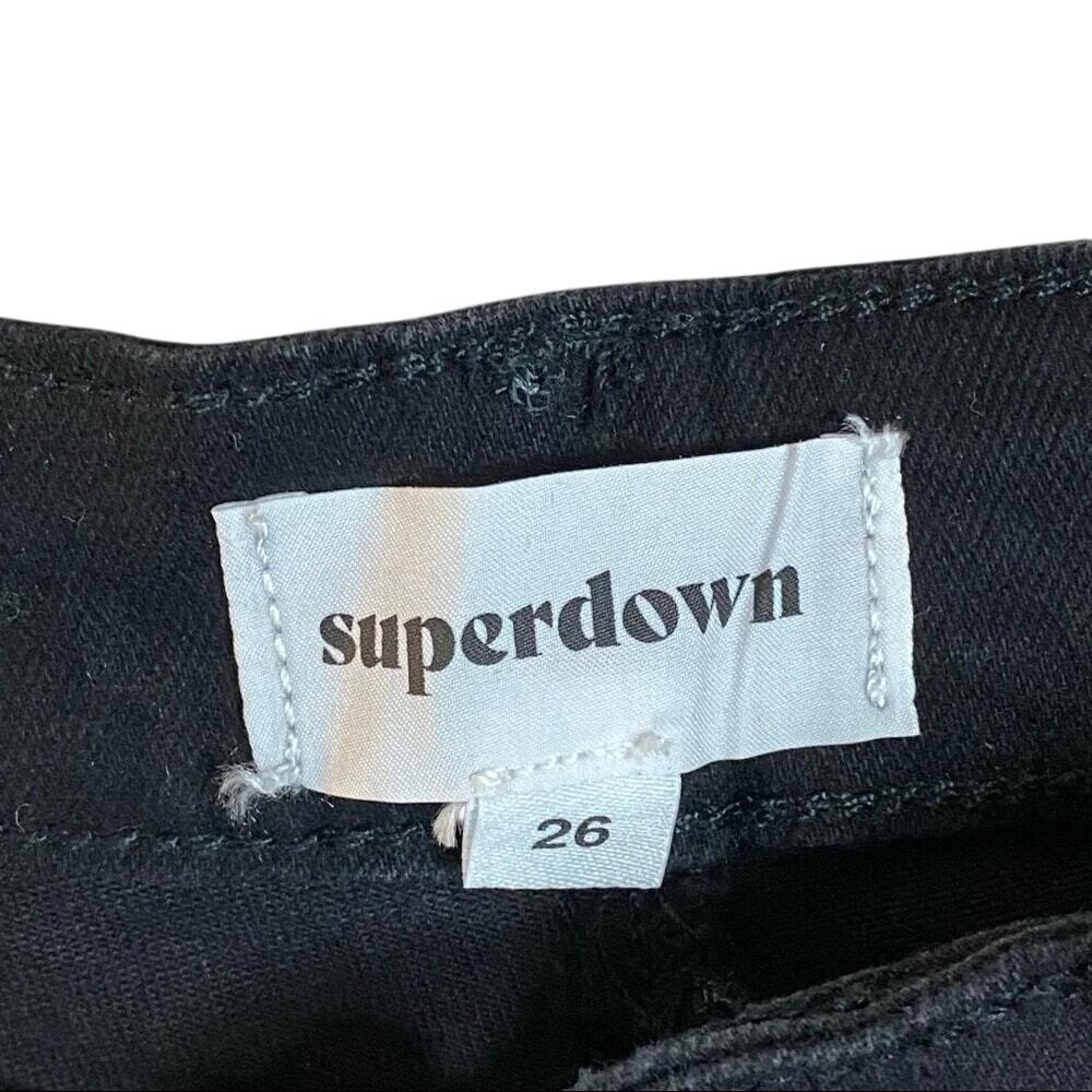 Superdown Revolve Carlotta Black Skinny Jeans NWT Sz 26 - Picture 4 of 6